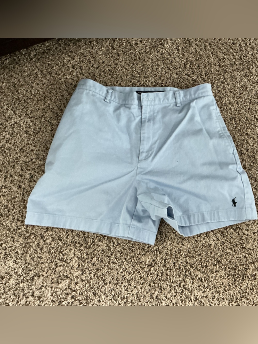 Polo by Ralph Lauren Light Blue Men’s Flat Front Shorts